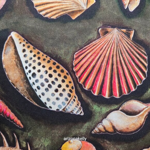 {{{RARE}}} Sergio Bustamante Silk Seashell Scarf - Picture 9 of 14